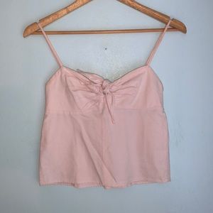 Brandy Melville pink tie top